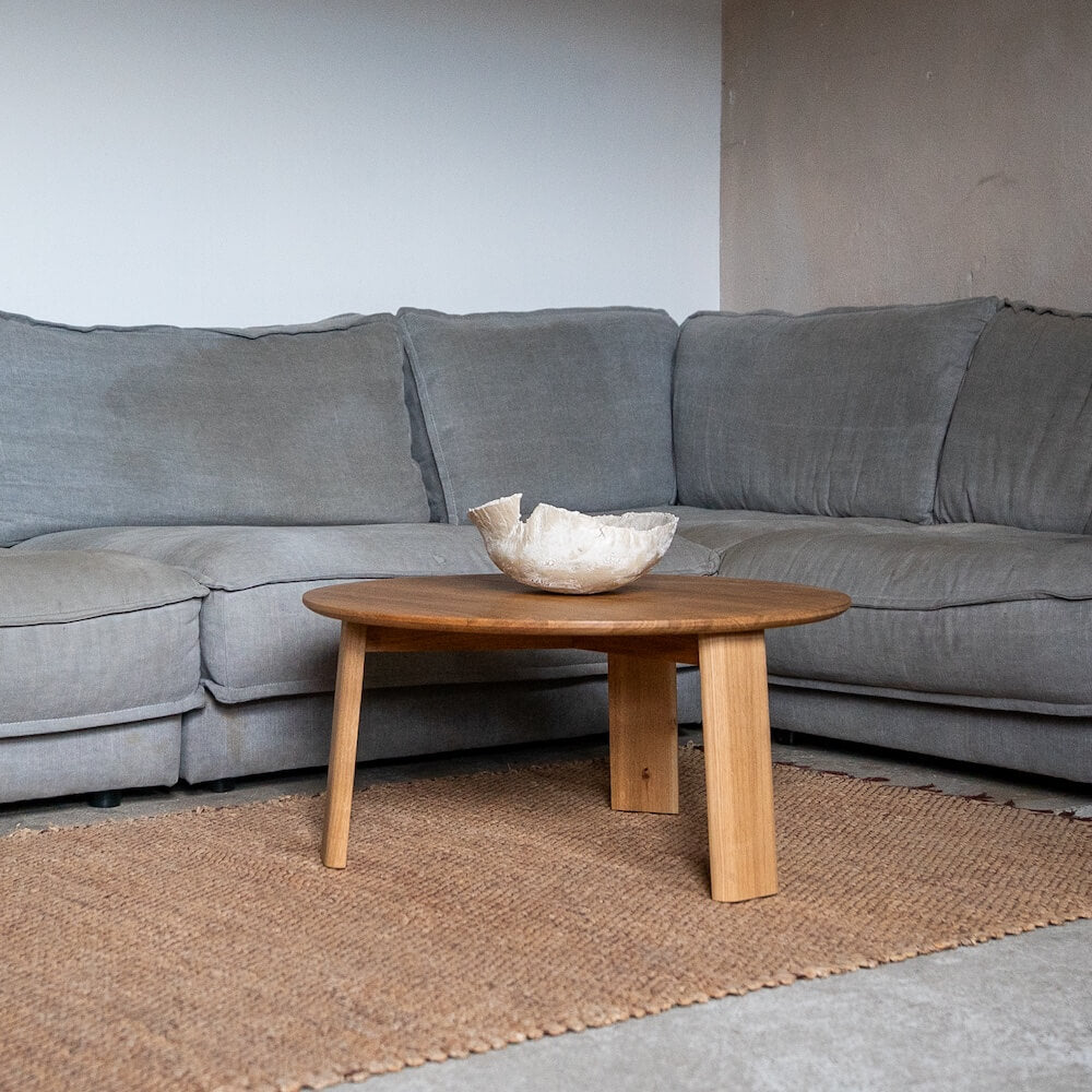 Couchtisch LIVO – runde Eiche in 3 Größen