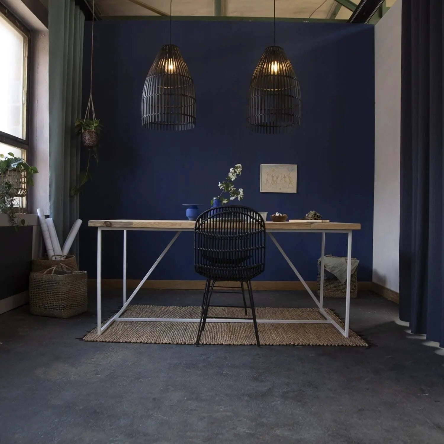 Designertisch Kiefer in weiß